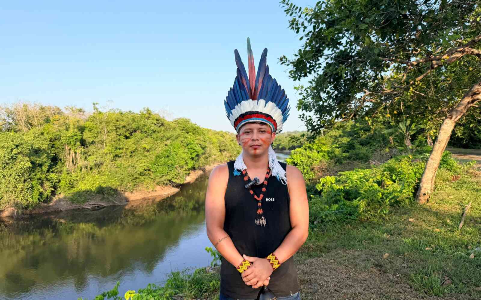 Matheus Tembé, profesor de lengua indígena.