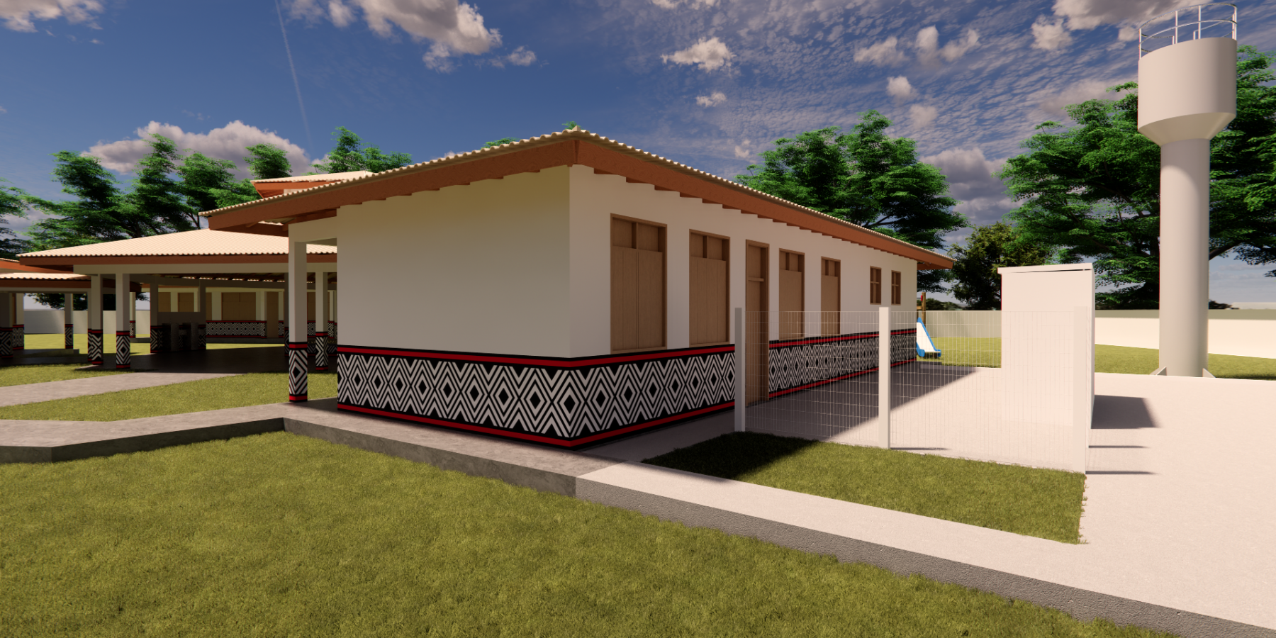 Representaciones en 3D de los nuevos diseños de la escuela.