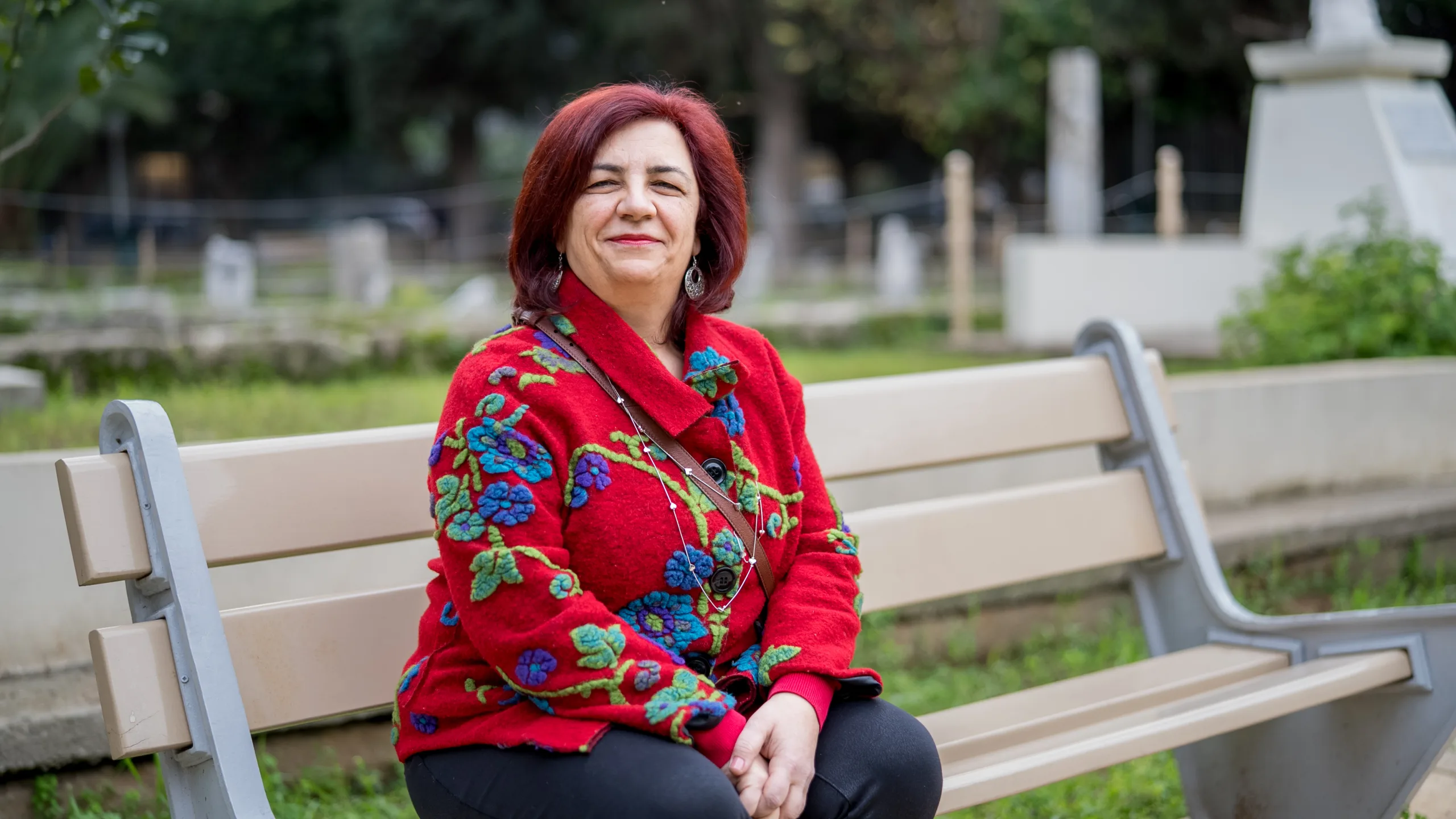 Suzan Abdel Rida, a Geitawa resident, finds relaxation and a renewed sense of safety in her community's new public facilities.