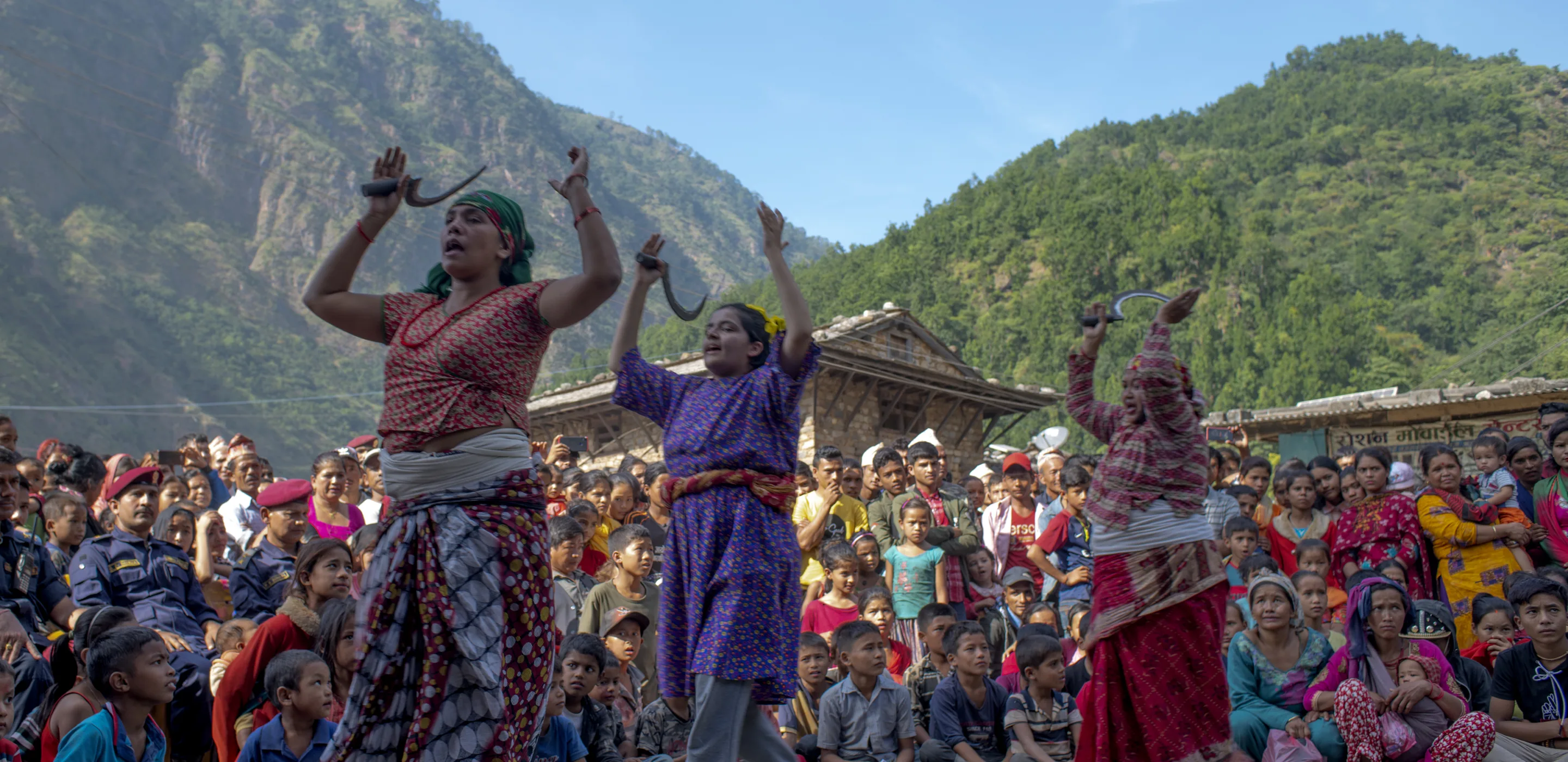 Audience watching drama at Rimma, Jajarkot.