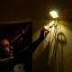 A small portable solar energy system helps Majed meet his basic energy needs in Marib, Yemen.