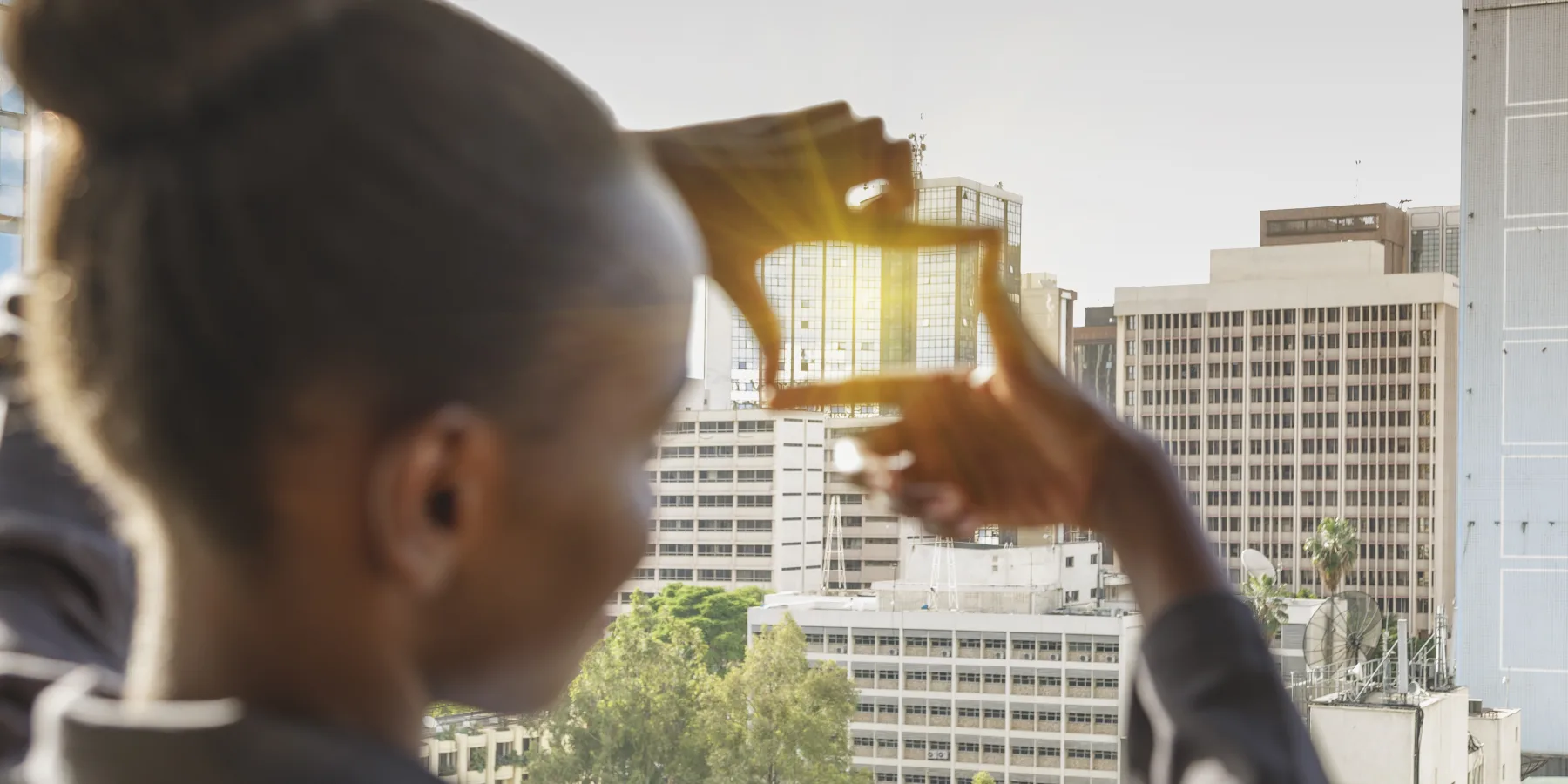 Vue du centre-ville de Nairobi, au Kenya.