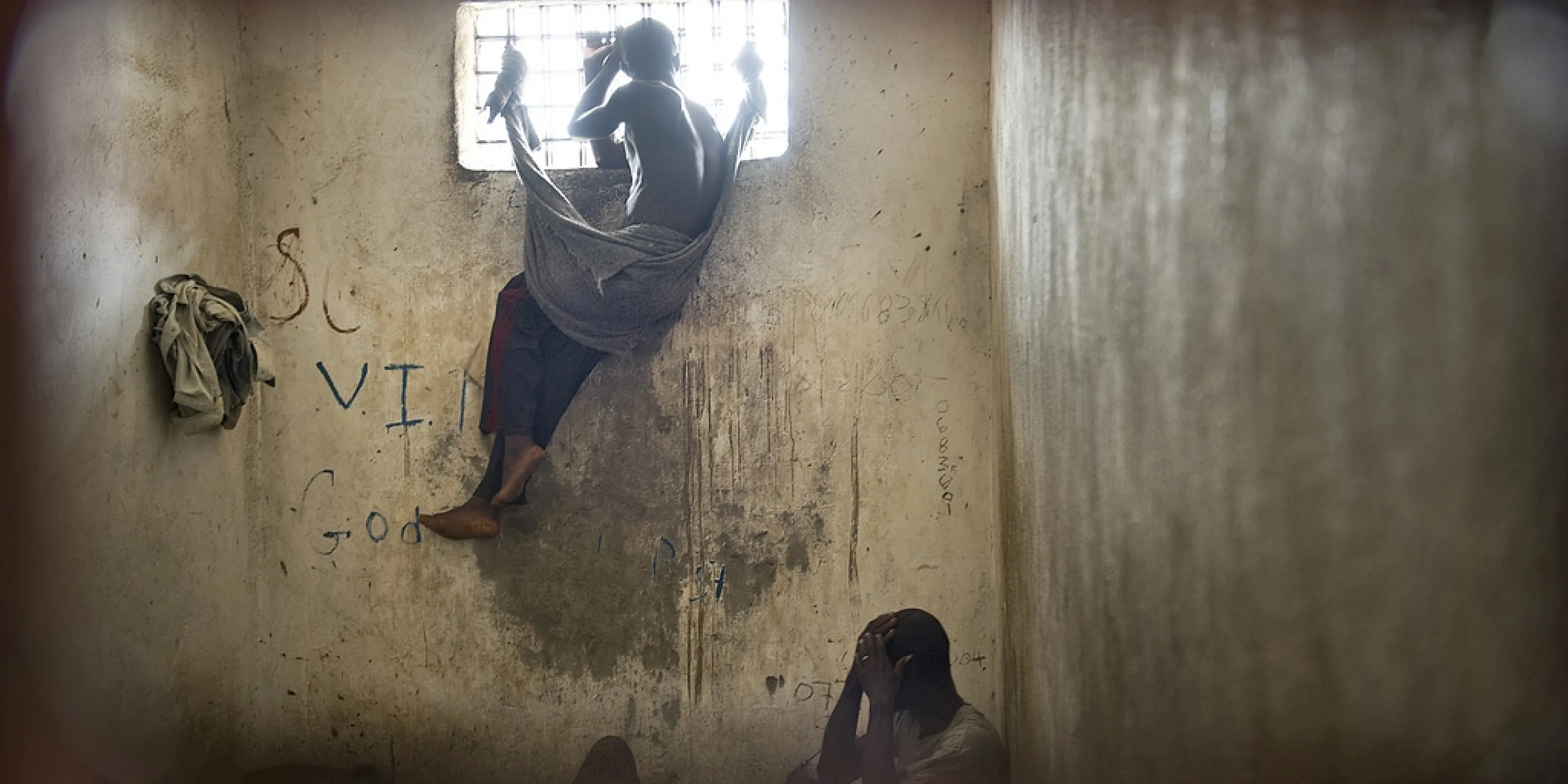 ​Inmates at Nimba County Prison, Liberia.