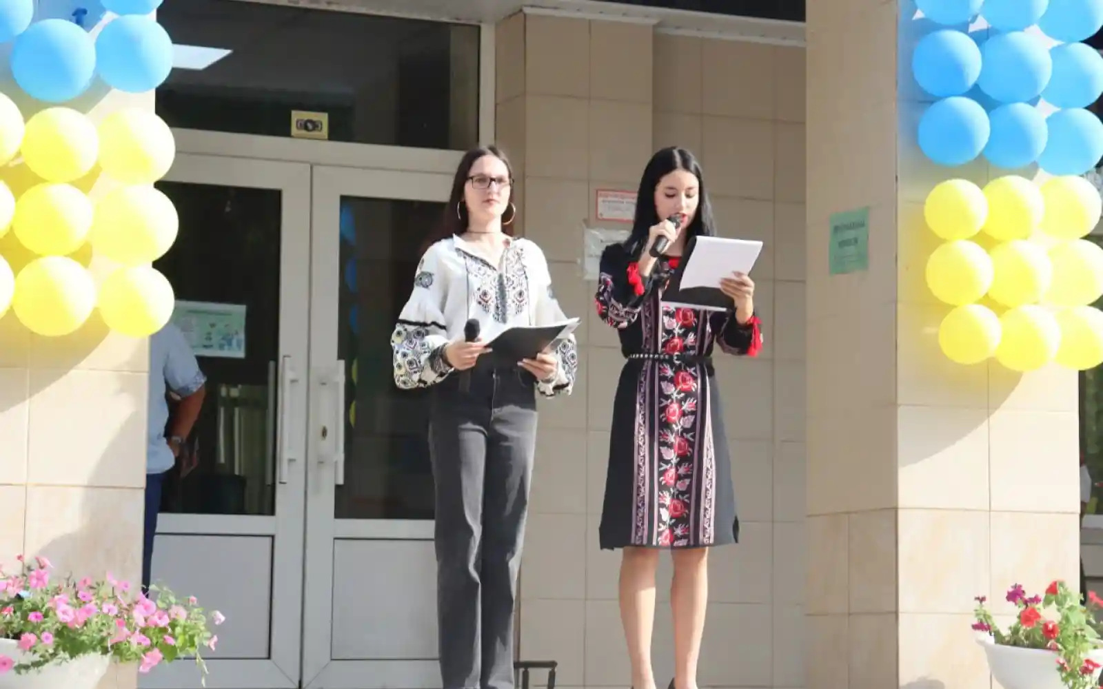 Students participate in a ceremony to mark the beginning of the new academic year. The college reopened on 1 September 2025, allowing students to continue their studies in the renovated facilities.