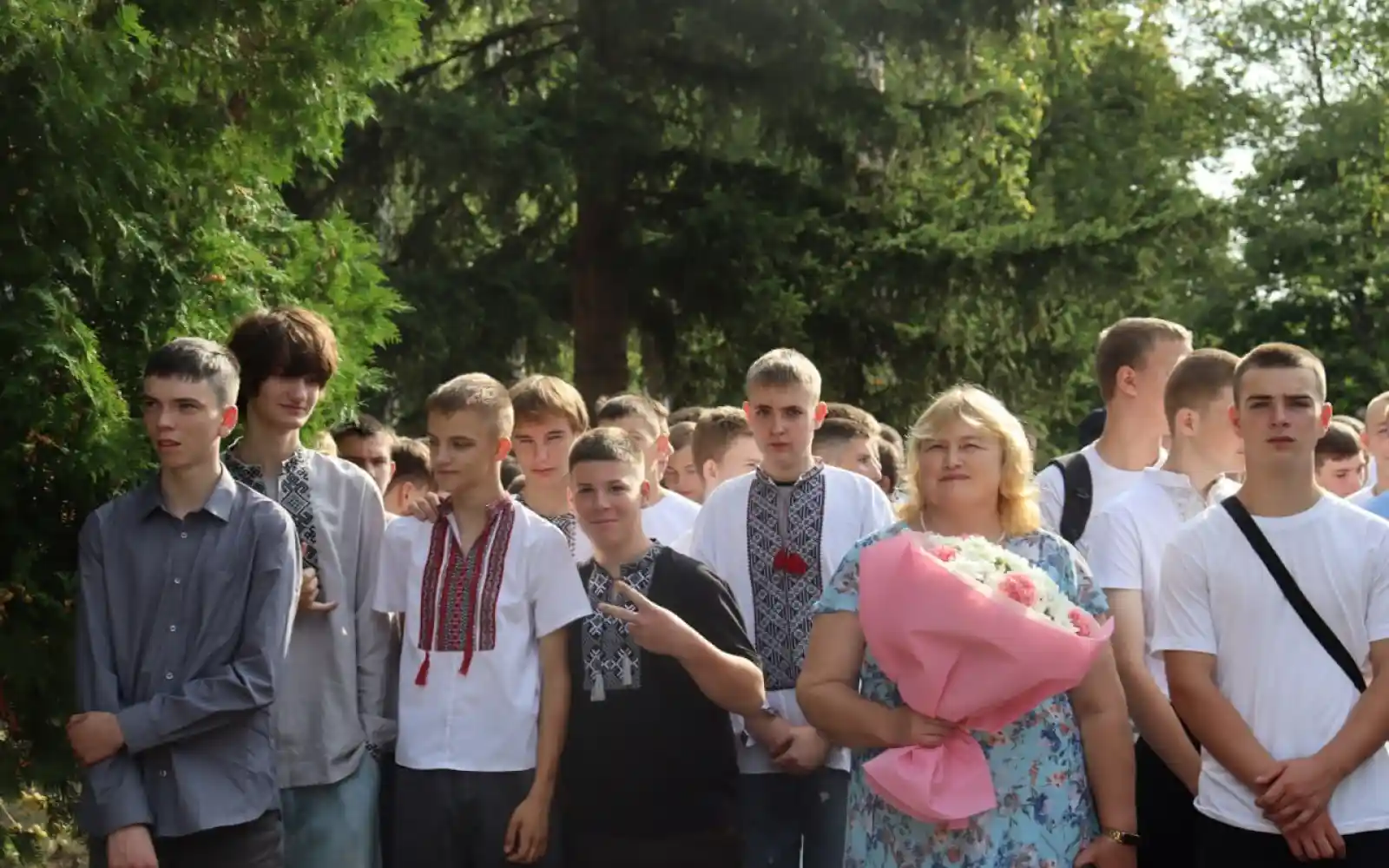 Students and faculty gather to mark the start of the new academic year at the college.