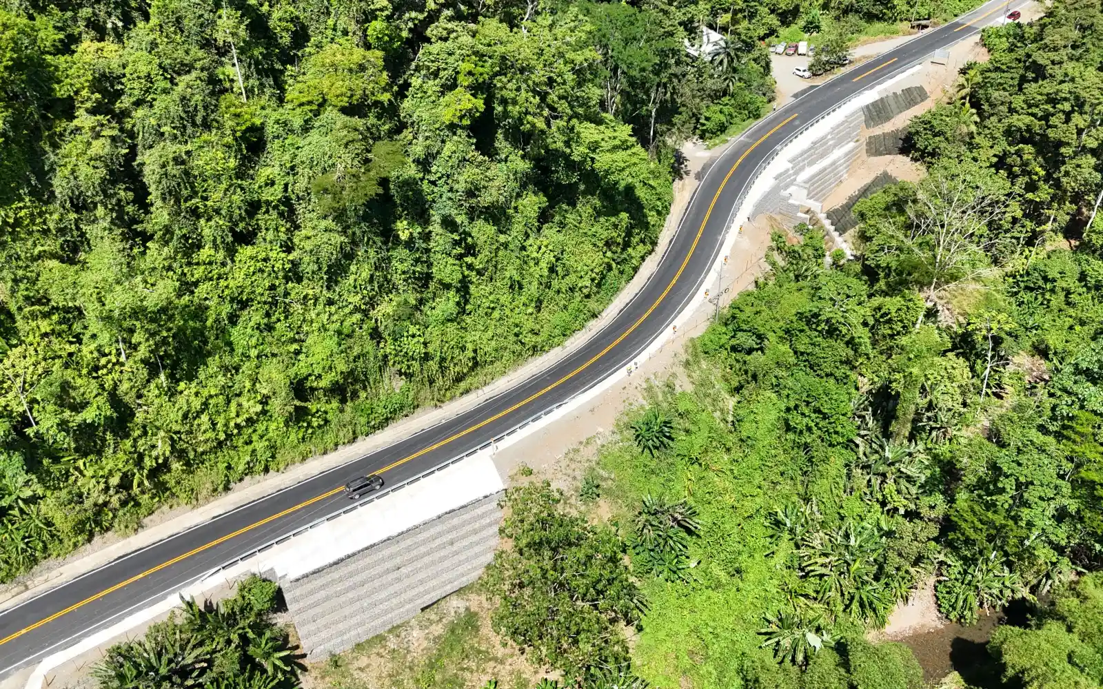 Murs de soutènement à Talamanca, à Limón, au Costa Rica.