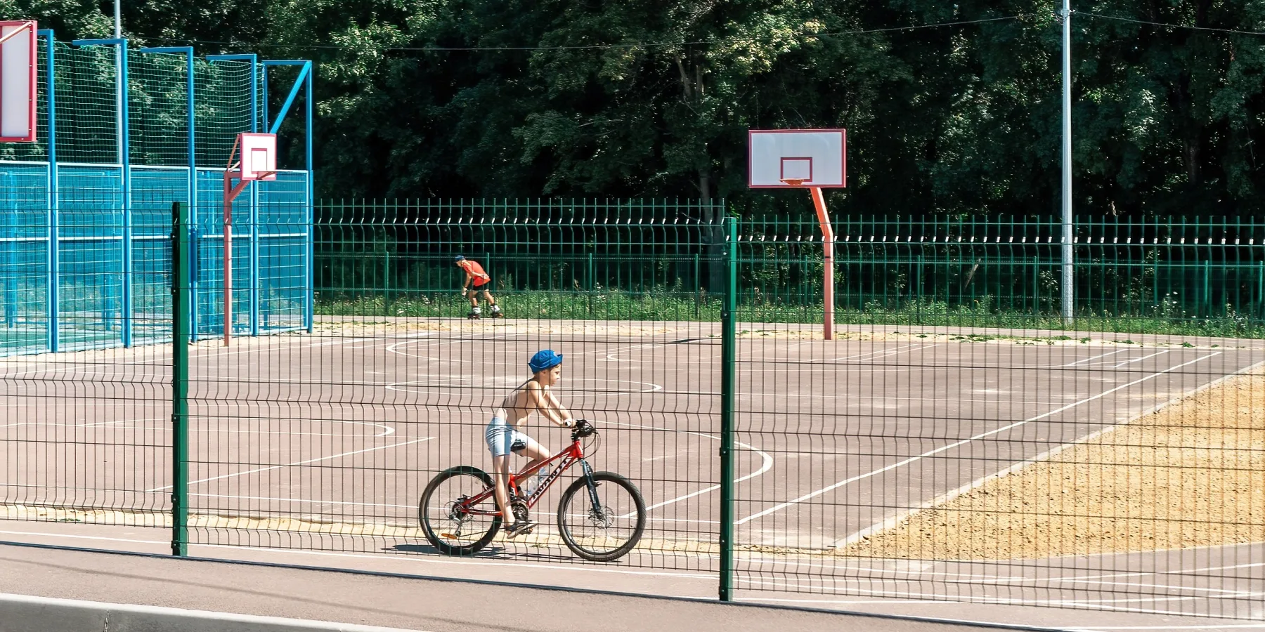 The playground near the school which used to be full of children