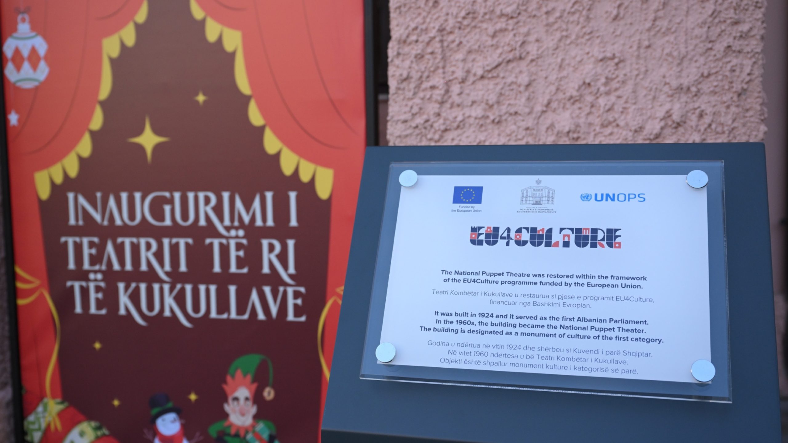 Celebración de la restauración a través del programa EU4Culture en colaboración con el Gobierno de Albania y UNOPS.