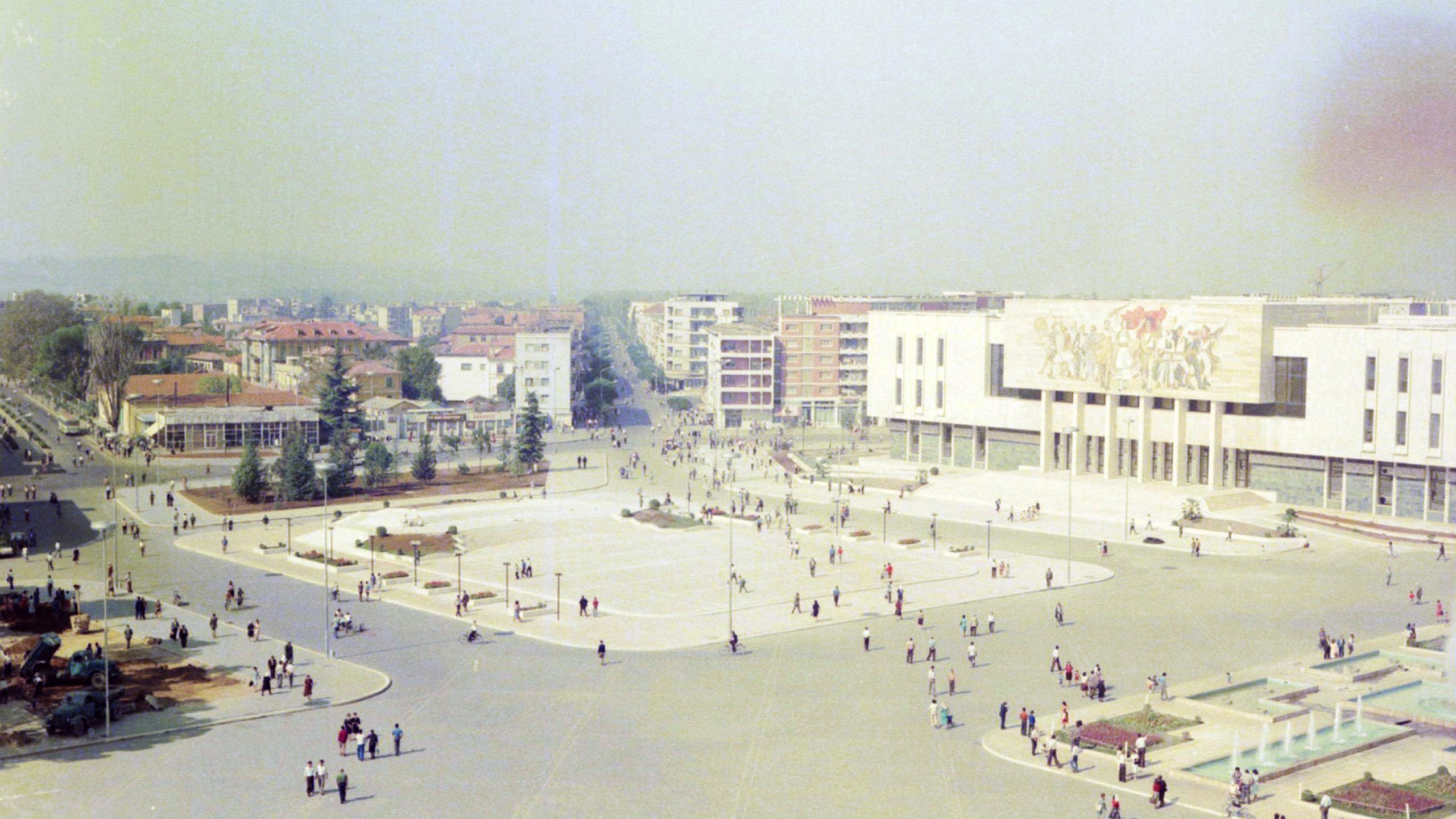 Archive image of the National Historic Museum, Tirana, Albania.