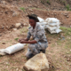 Sergeant Laure Christelle Djimadoum-Narom-Ko carries out an EOD spot task, highlighting the critical role of female officers in strengthening national mine action capacities across Central African Republic.