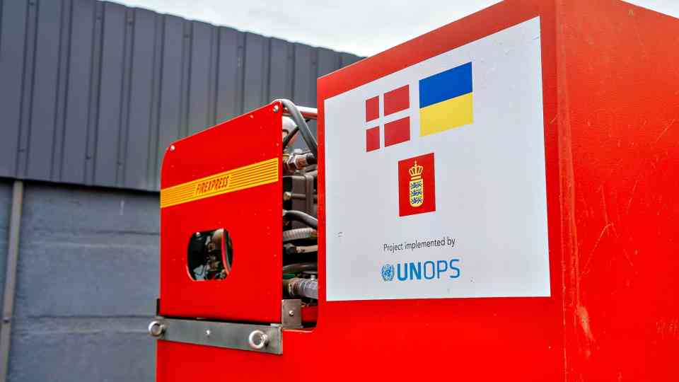 Un módulo contra incendios compacto utilizado por equipos de lucha contra incendios con capacidad de respuesta rápida y flexible en zonas de difícil acceso.