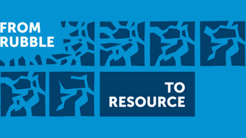 Re-use and management of rubble fundamental to communities’ recovery and restoring of shattered basic services